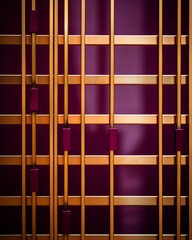 Wall Mural - a purple and gold wall with bars on it