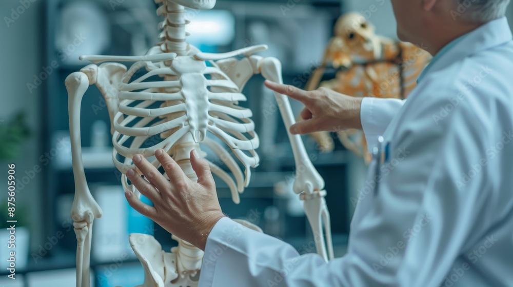 A physical therapist explaining a treatment plan to a patient