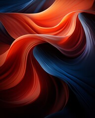 Wall Mural - an abstract image of red blue and black waves