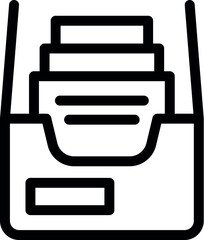 Poster - Icon of a full archive box, organizing and protecting important documents