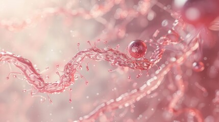 Poster - A close-up photorealistic image of a sperm cell swimming through the fallopian tube