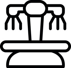 Poster - Medical equipment illuminating operating room table, symbolizing surgery and healthcare