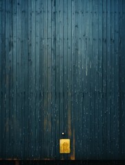 Wall Mural - an old wooden door with a yellow light on it