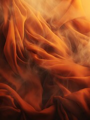 Poster - an orange cloth with smoke coming out of it