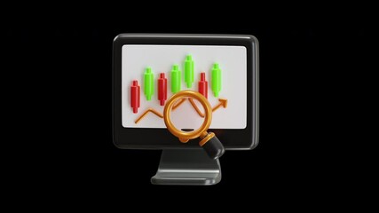Poster - 3D Animation of Technical Analysis Using Charts | Alpha Channel