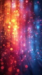 Poster - colorful abstract bokeh background with vibrant lights creating a festive and dreamy atmosphere, per