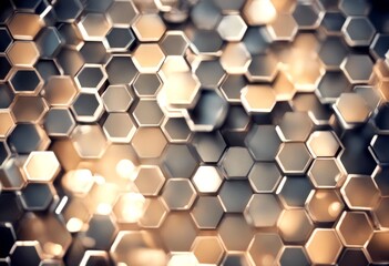 Wall Mural - xagon background digital design hexagon abstract pattern three-dimensional texture header panorama geometric