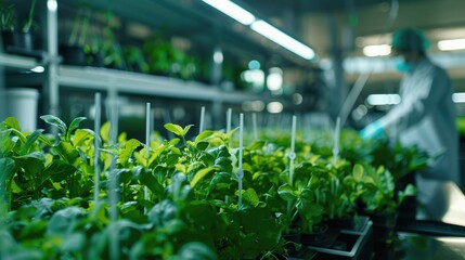 team of agricultural scientists working in smart farming, generative ai