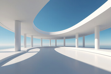 Poster - 3d render of a modern building