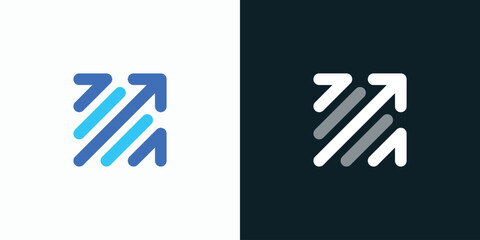 Aufkleber - Triple arrow growth logo design