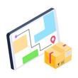 © Vectors Market - Grab this isometric icon of online parcel tracking