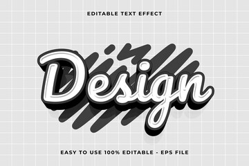 Poster - Design 3d editable vector text effect. trendy style text effect