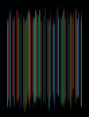 Fototapete - multi-colored lines, black background abstraction