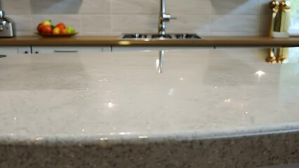 Poster - Clean White Kitchen Countertop Generative AI