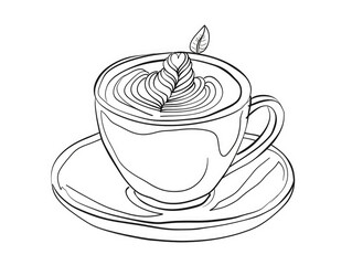 Wall Mural - Coffee on saucer