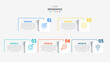 © artnazu - Five Step Infographic design element template for presentation. info graphic illustration. process diagram and presentations step,  banner, flow chart, 5 option template.