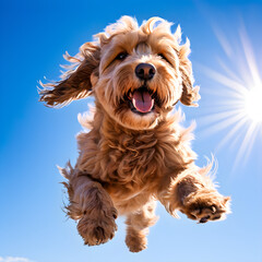 Wall Mural - dog on the beach