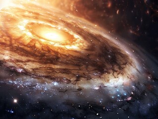 Wall Mural - Spiral Galaxy with Star