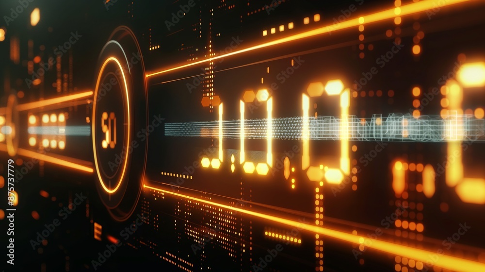 A countdown timer animation for an event launch webpage, featuring a ...