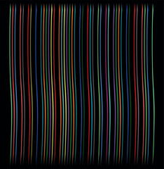 Fototapete - multi-colored lines, black background abstraction