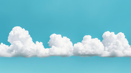 Sticker - Enjoy the serene view of a blue sky with white clouds in nature.