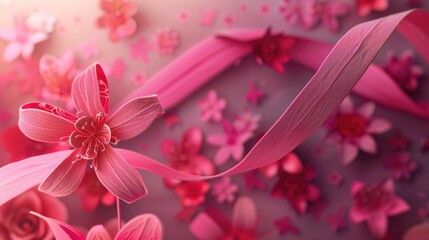 Wall Mural - Pink flower bouquet