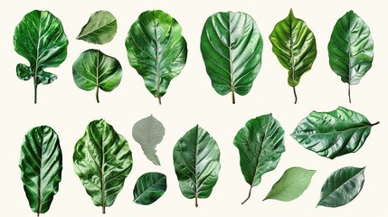 Wall Mural - Collection of Green Leaves