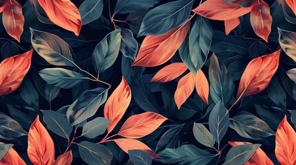 Poster - Leaf patterns, with their natural appeal and versatility, add texture and visual interest in modern design.