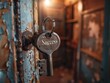 © Lamina - key unlocking a door with the word 'Success' engraved on it, illustrating overcoming obstacles and unlocking achievements.