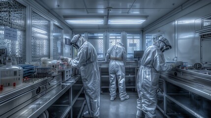 Poster - Workers in a Cleanroom Environment