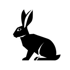 Wall Mural - illustration logo of minimalist outline of a rabbit