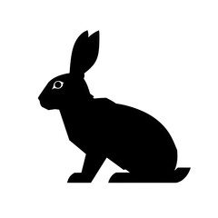 Wall Mural - illustration logo of minimalist outline of a rabbit