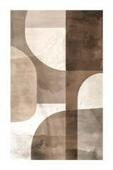 Poster - Minimalist abstract art print. Watercolor wall art. Modern painting. Created with Generative AI technology