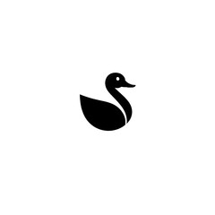 Wall Mural - illustration logo of minimalist outline of a duck