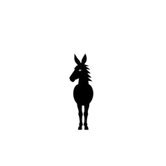 Wall Mural - illustration logo of minimalist outline of a donkey