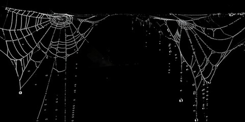 Wall Mural - Spider Web with Dew Drops