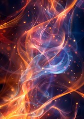 Poster - Abstract Colorful Smoke Swirls