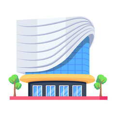 Wall Mural - Get this isometric icon of shopping plaza 

