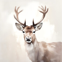 Sticker - deer head isolated