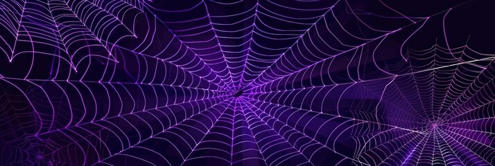 Glowing Purple Spiderweb