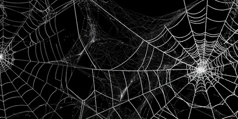 A Delicate Spiderweb with Dew Drops