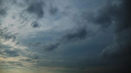 Wall Mural - time lapse of cloudy sky at overcast