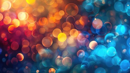 Poster - Vibrant abstract bokeh backdrop