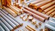 © WACHI - Assorted metal bars and rods in different shapes and sizes. Industrial materials for construction, manufacturing, and engineering applications.
