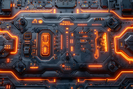 Realistic Tech Illustrations with Empty Canvas Background