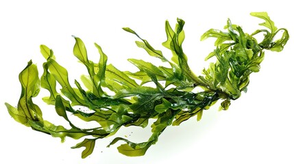 Seaweed grows abundantly isolated on white background