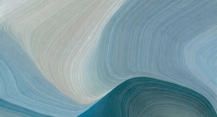 Poster - inconspicuous header with elegant abstract waves illustration with dark gray, teal blue. Generative AI.
