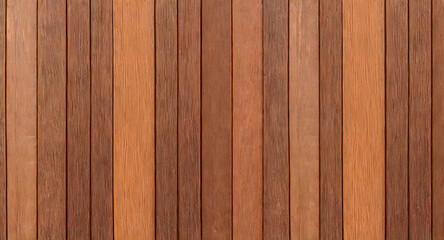 Wall Mural - Panorama of vintage brown wood wall pattern and background seamless. Generative AI.