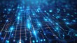 © Wp Background - Technological Symphony: Glowing Circuits and Lines on Deep Blue Background Representing Digital Transformation