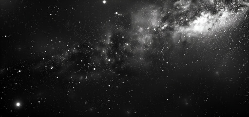 Wall Mural - starry sky with white stars on a black background.